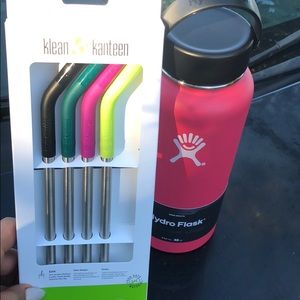 Hydro Flask & 4 Klean Kanteen straws